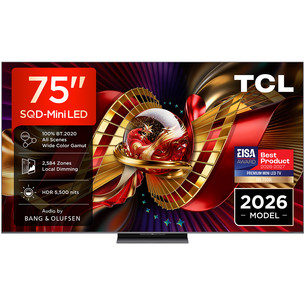 TCL C8L, 75", 4K UHD, SQD-Mini LED, черный - Телевизор 75C8L
