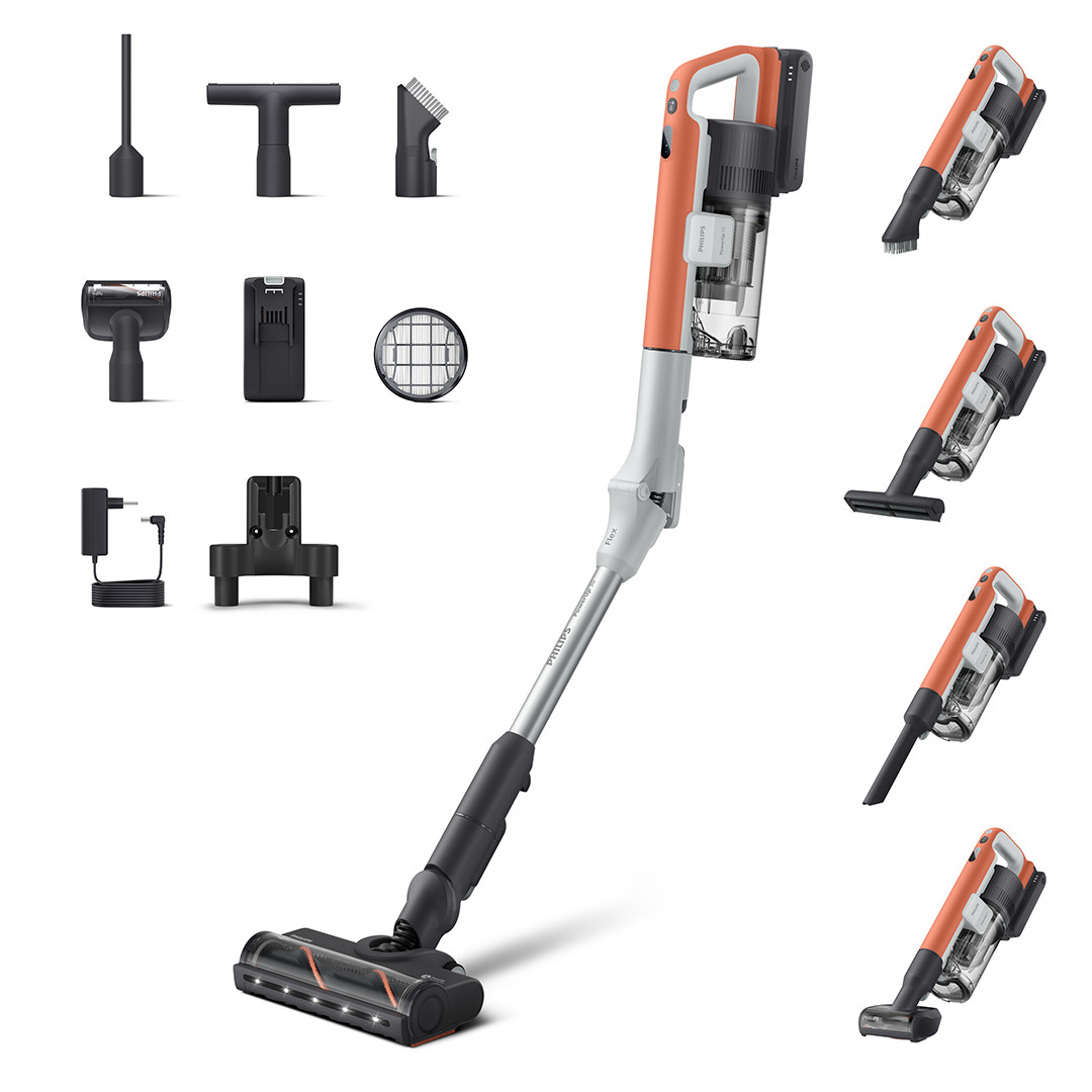 Philips PowerUp 30, orange/silver - Cordless vacuum cleaner