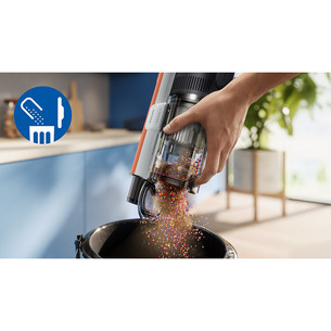 Philips PowerUp 30, orange/silver - Cordless vacuum cleaner