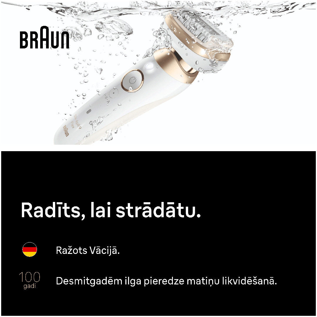 Braun Silk epil 9 Flex, balta - Epilators