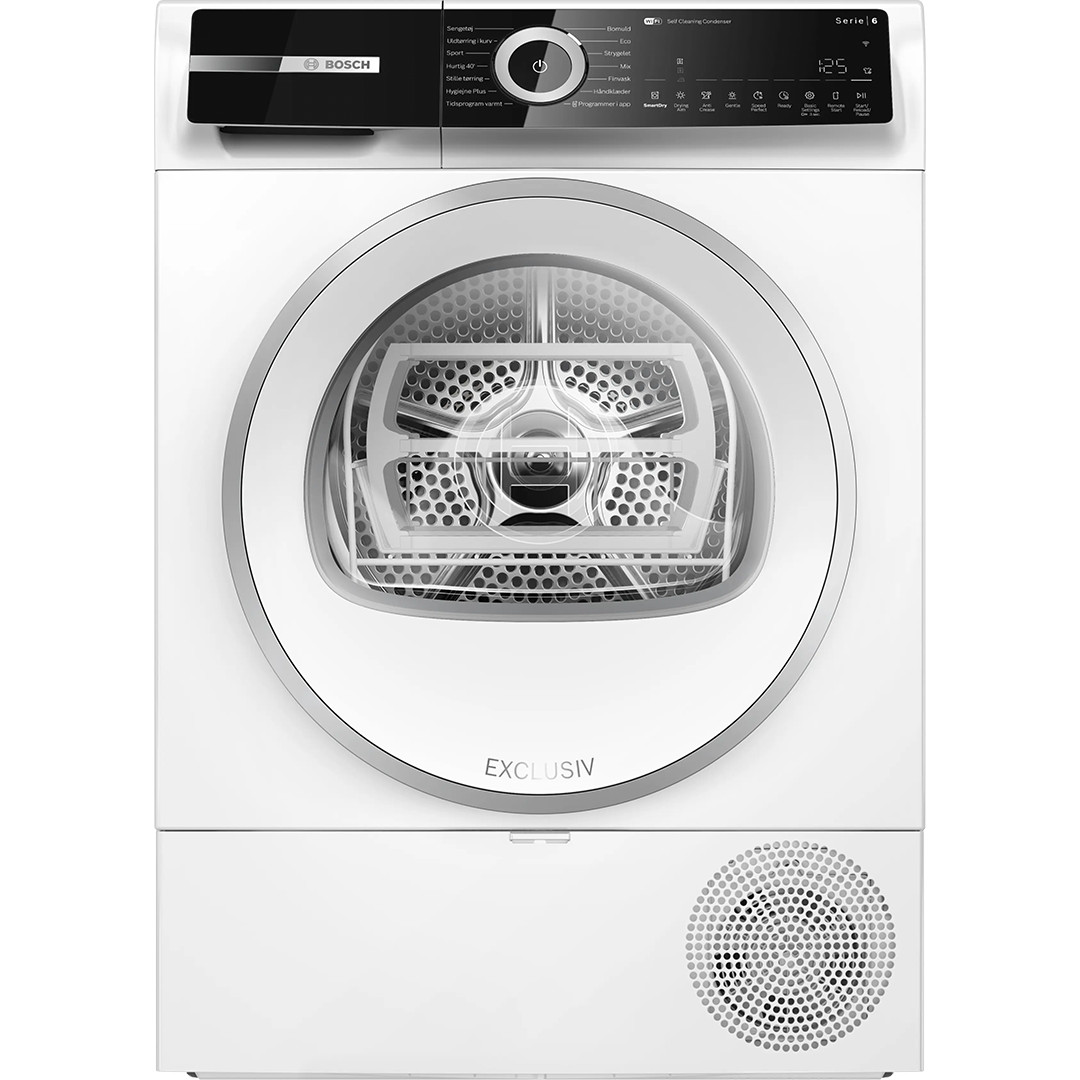 Bosch, siltumsūkņa tehnoloģija, Series 6, 9 kg, dziļums 61.3 cm - Veļas žāvētājs