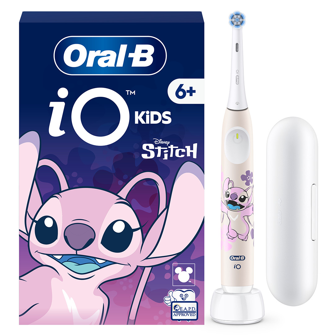 Braun Oral-B iO Kids Disney Stitch Angel, rozā - Elektriskā zobu birste