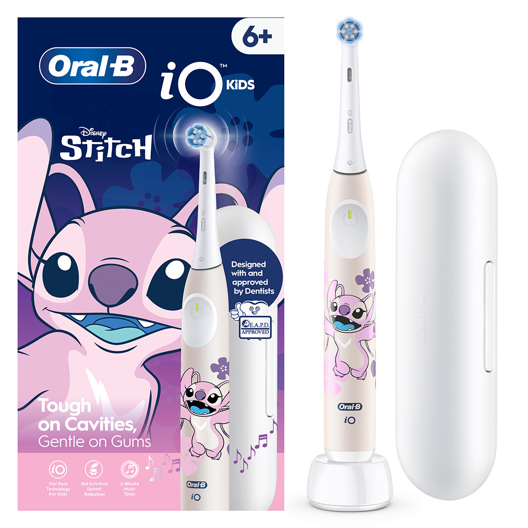 Braun Oral-B iO Kids Disney Stitch Angel, rozā - Elektriskā zobu birste