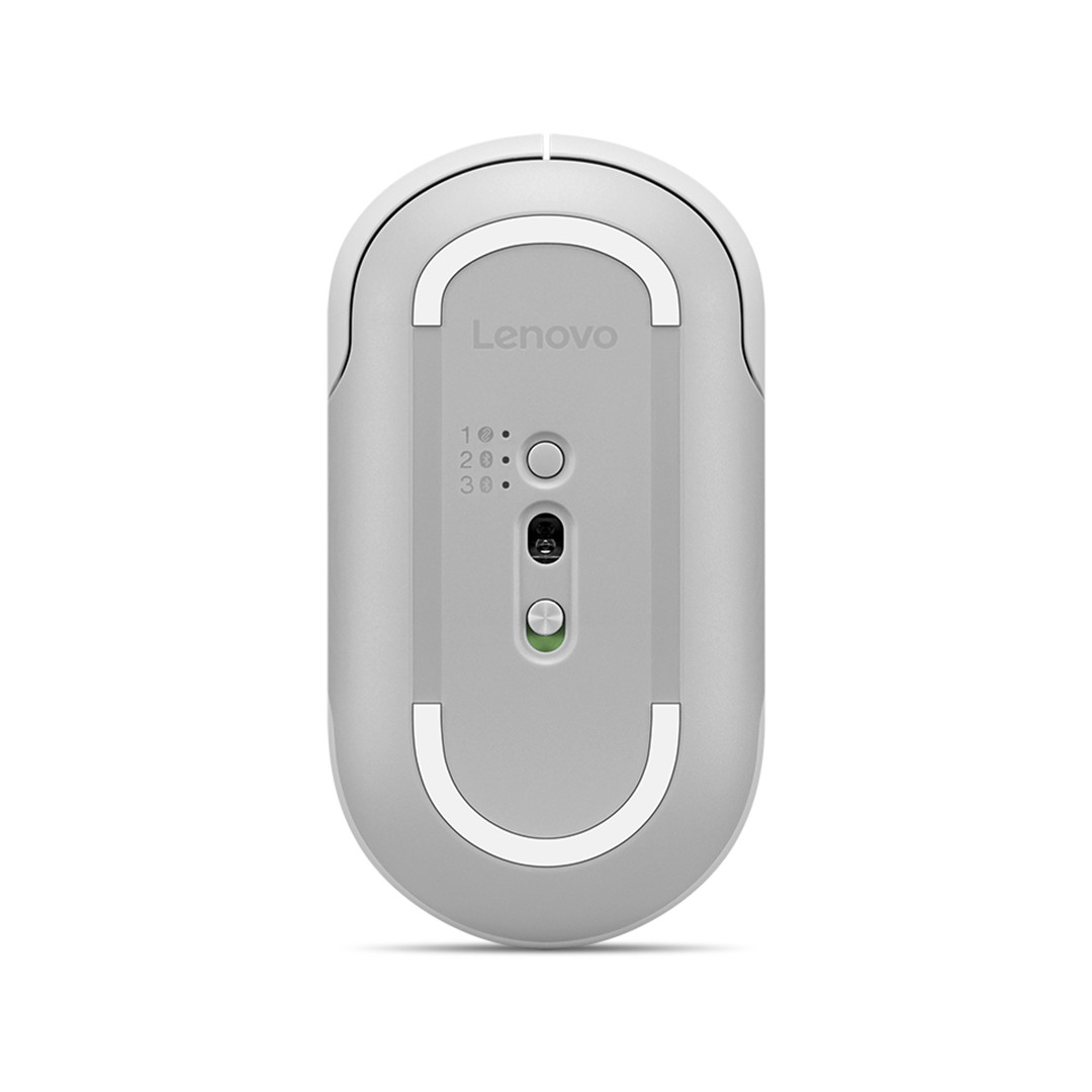 Lenovo 700 Multi-Device Wireless Silent Mouse, balta/pelēka - Bezvadu datorpele