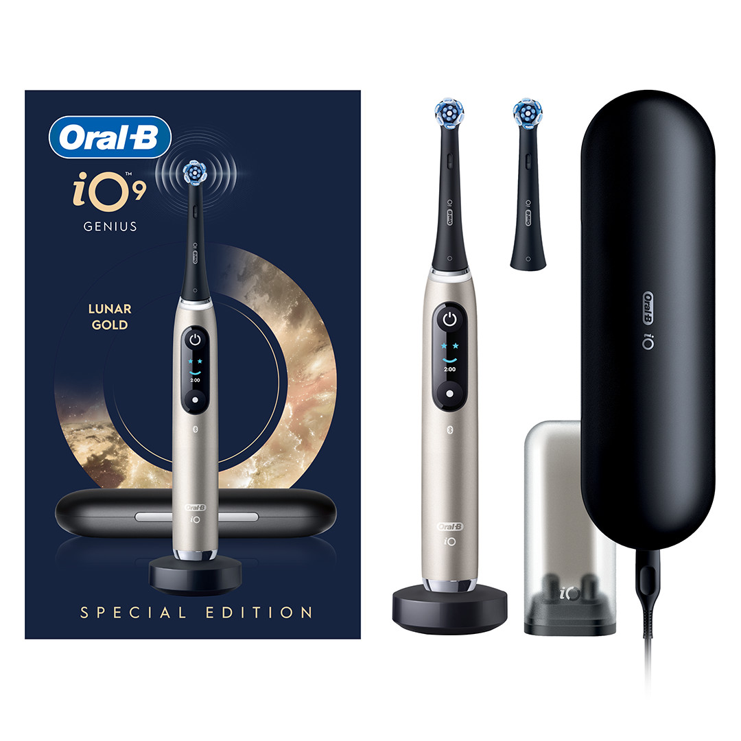 Braun Oral-B iO 9, Lunar Gold, zelta - Elektriskā zobu birste