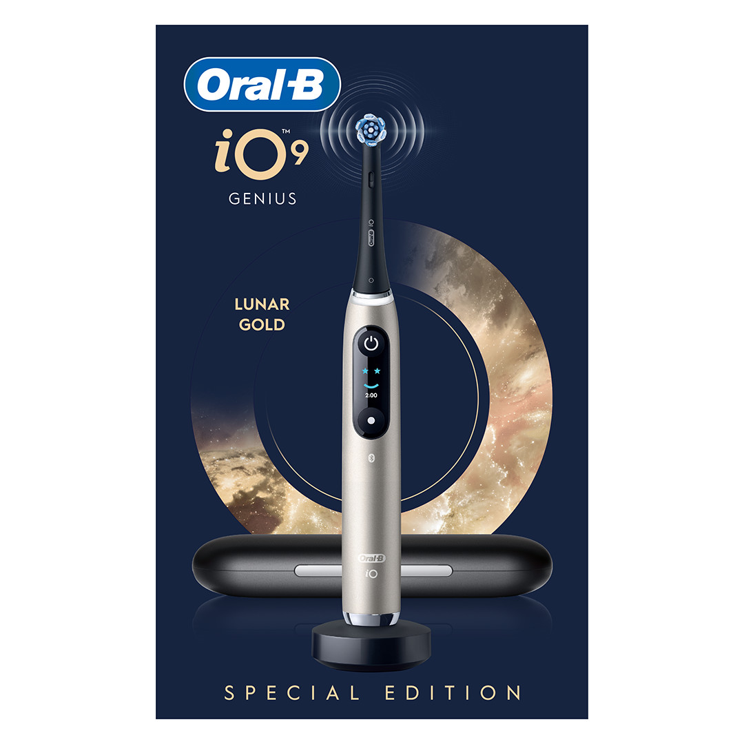Braun Oral-B iO 9, Lunar Gold, zelta - Elektriskā zobu birste
