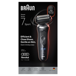 Braun, Series 7 Sport, Wet & Dry, melna - Skuveklis