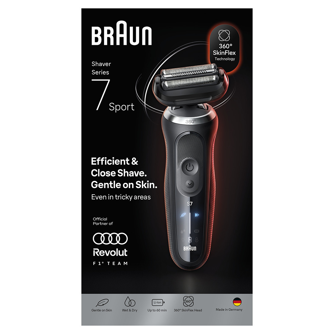 Braun, Series 7 Sport, Wet & Dry, melna - Skuveklis