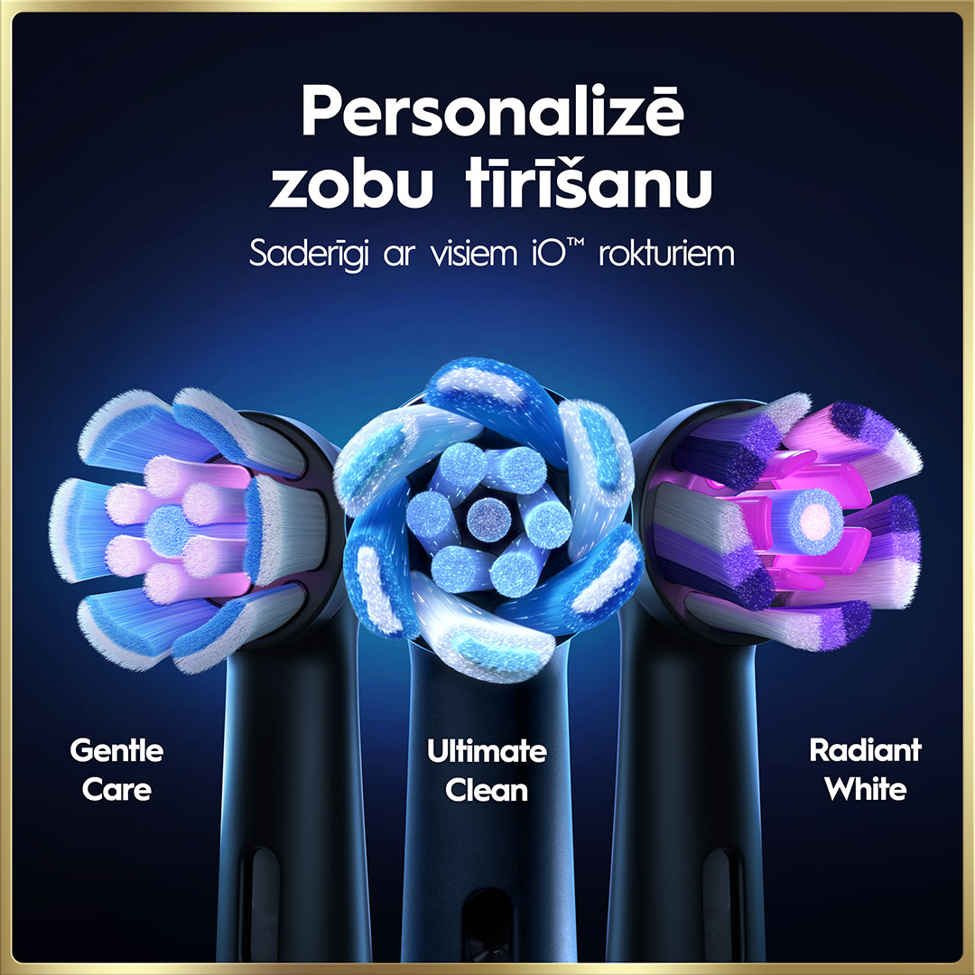 Braun Oral-B iO 9, Lunar Gold, zelta - Elektriskā zobu birste