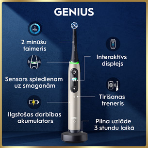 Braun Oral-B iO 9, Lunar Gold, zelta - Elektriskā zobu birste