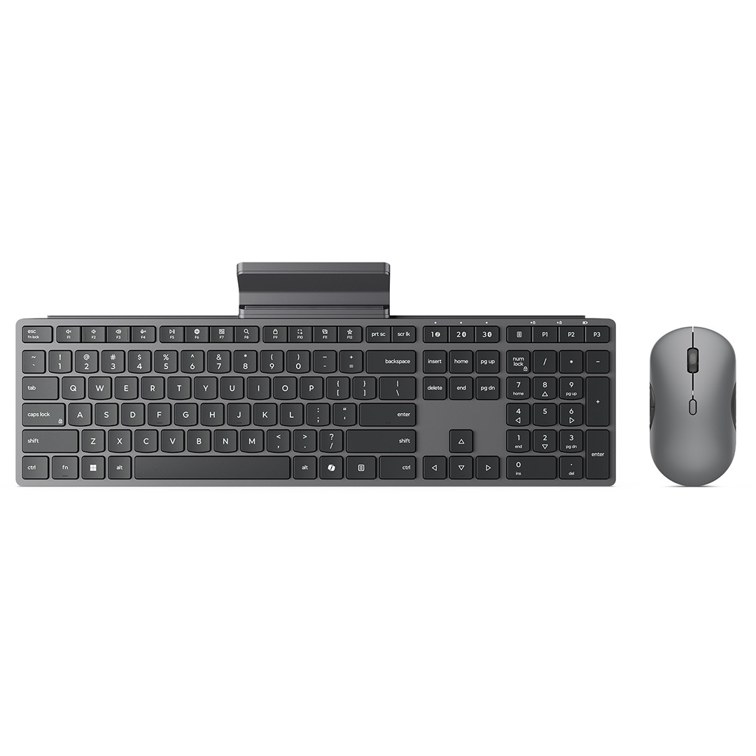 Lenovo 700 Modern Multi-Device Wireless Combo, US, pelēka - Bezvadu klaviatūra ar peli