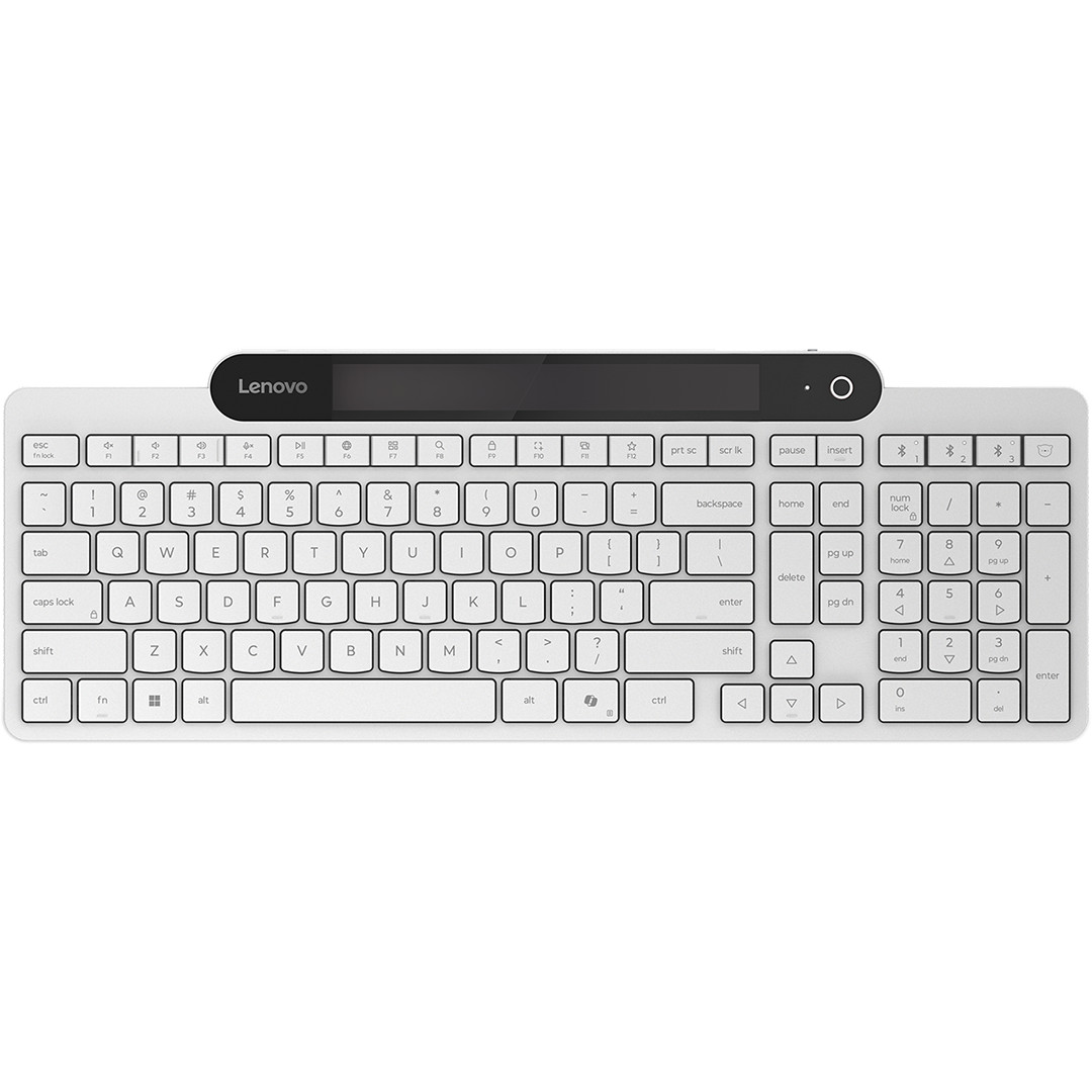 Lenovo 800 Self-Charging Bluetooth Keyboard, US, белый - Беспроводная клавиатура
