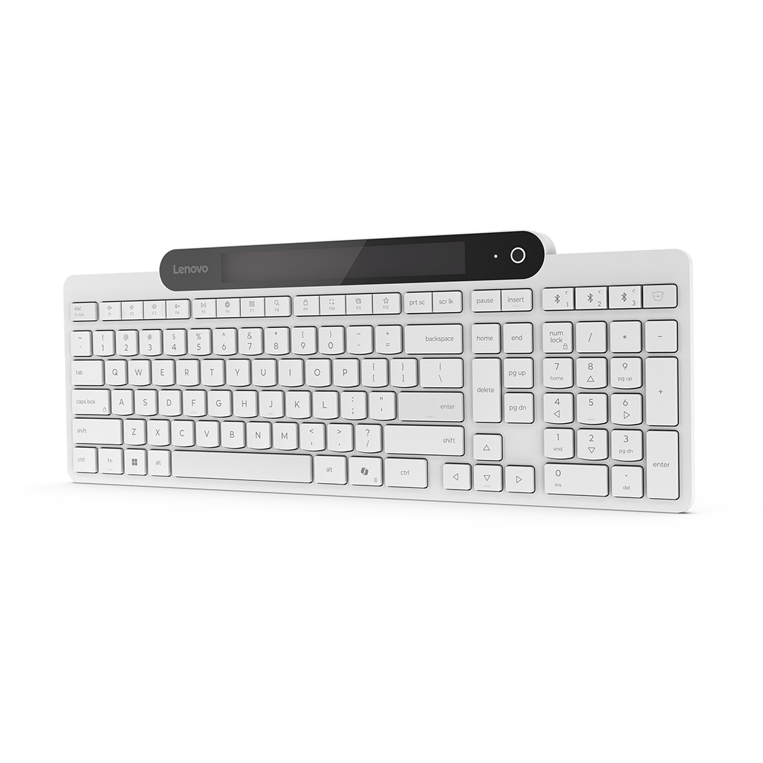 Lenovo 800 Self-Charging Bluetooth Keyboard, US, белый - Беспроводная клавиатура