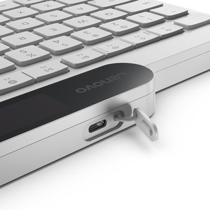 Lenovo 800 Self-Charging Bluetooth Keyboard, US, белый - Беспроводная клавиатура