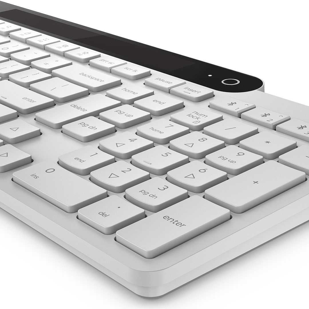 Lenovo 800 Self-Charging Bluetooth Keyboard, US, белый - Беспроводная клавиатура