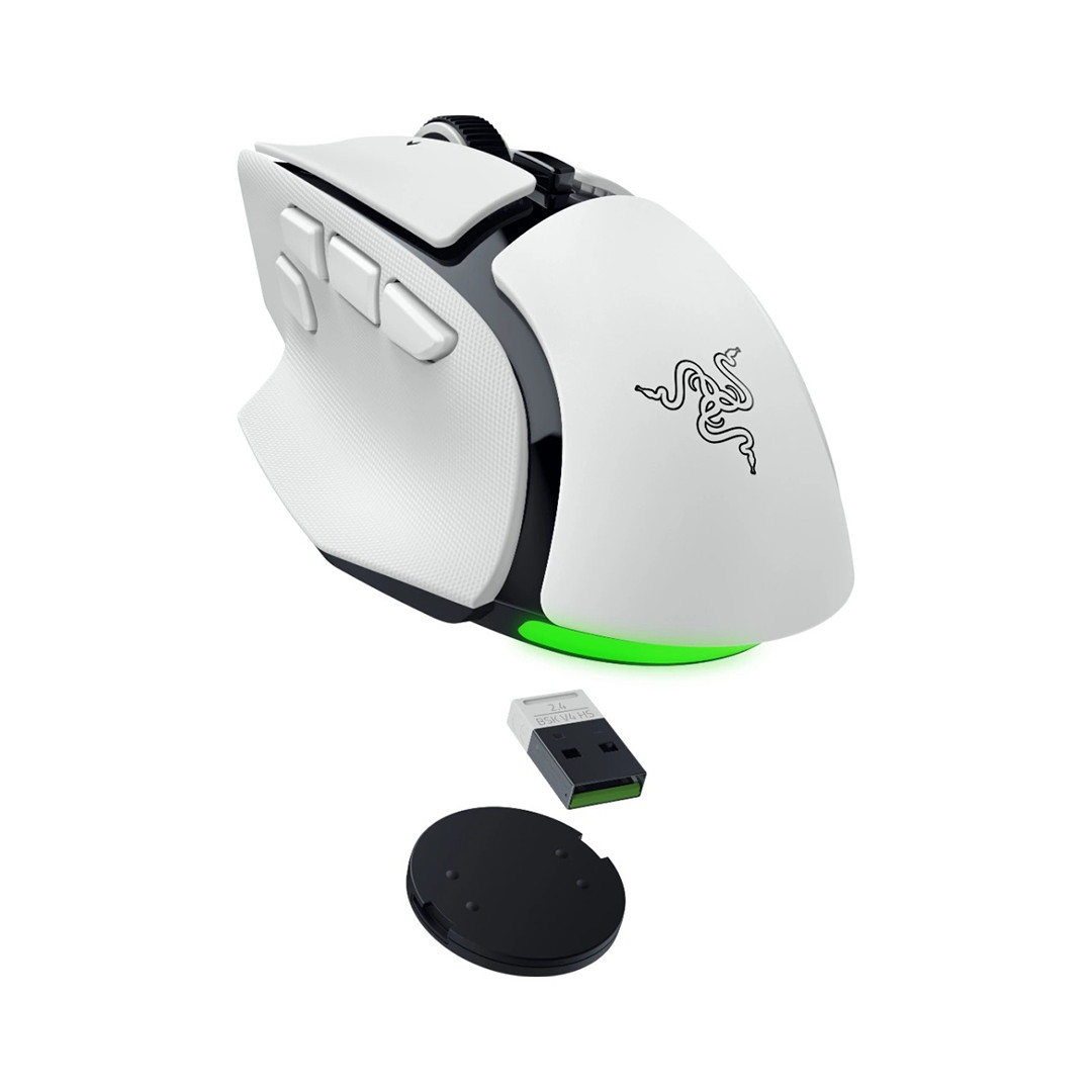 Razer Basilisk V4 HyperSpeed, balta - Bezvadu datorpele