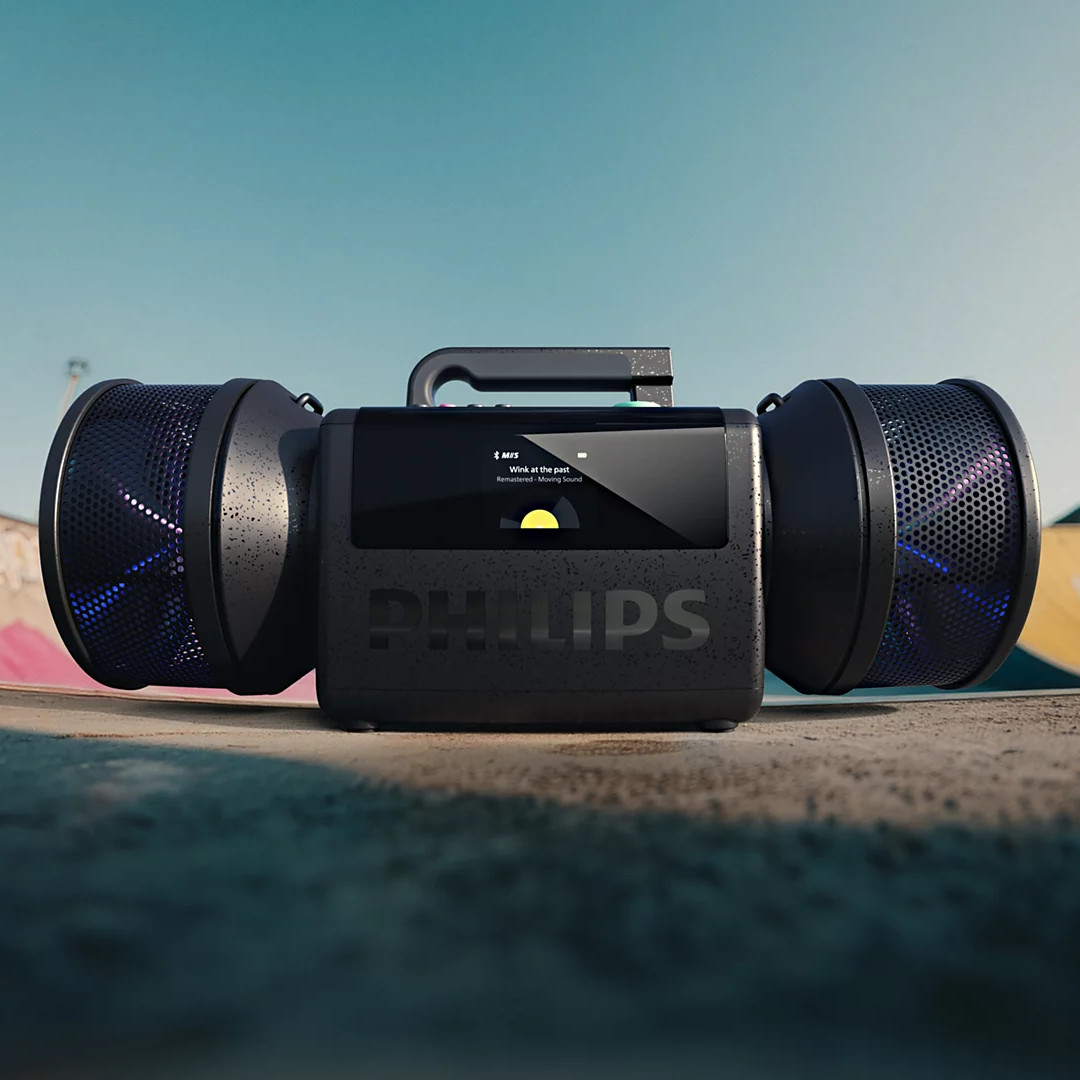 Philips The Tube, melna - Portatīvais bezvadu skaļrunis