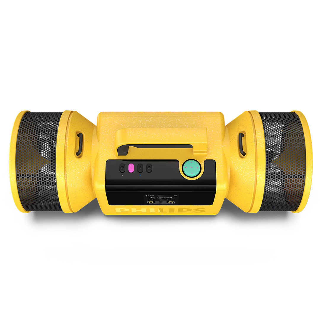 Philips The Tube, dzeltena - Portatīvais bezvadu skaļrunis
