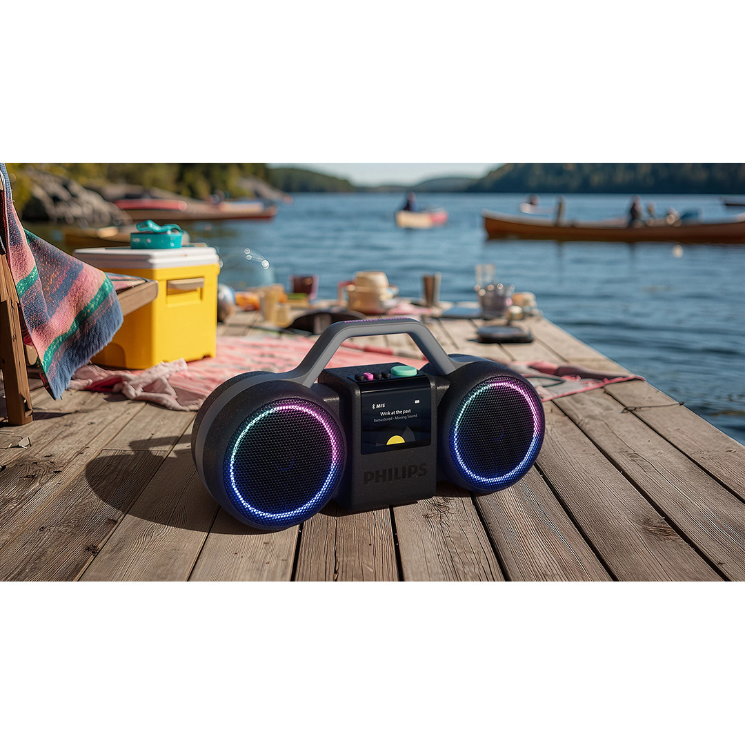 Philips The Roller, melna - Portatīvais bezvadu skaļrunis