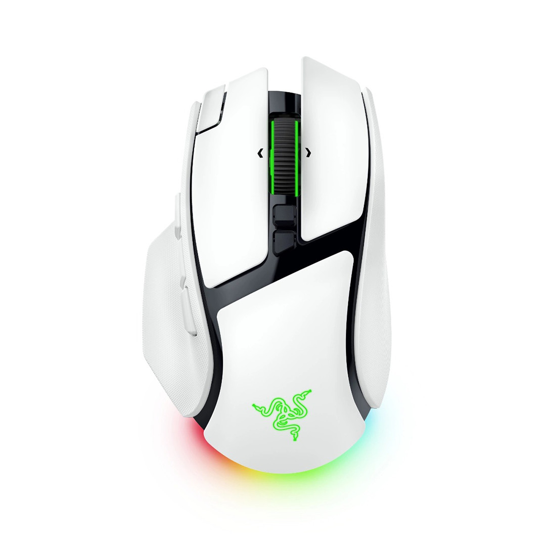 Razer Basilisk V4 Pro, balta - Bezvadu datorpele