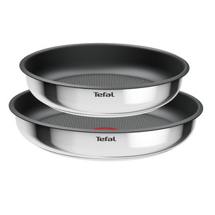Tefal Ingenio Cook Eat, 3 priekšmeti, nerūsējošā tērauda - Pannu komplekts + noņemams rokturis