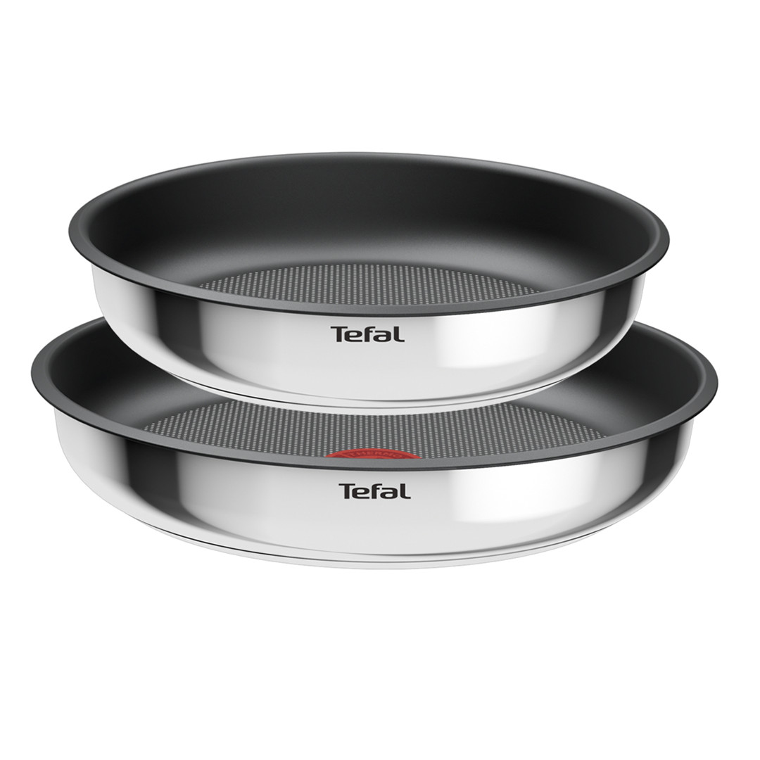 Tefal Ingenio Cook Eat, 3 priekšmeti, nerūsējošā tērauda - Pannu komplekts + noņemams rokturis