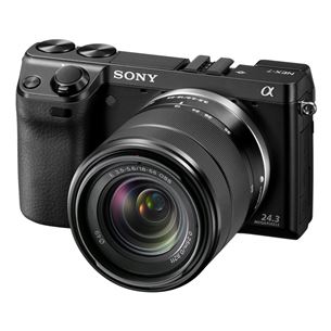 Digitālais fotoaparāts NEX-7 ar 18-55 mm objektīvu, Sony