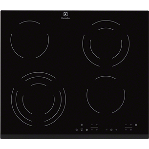 Electrolux, platums 59 cm, melna - Iebūvējama keramiskā plīts virsma