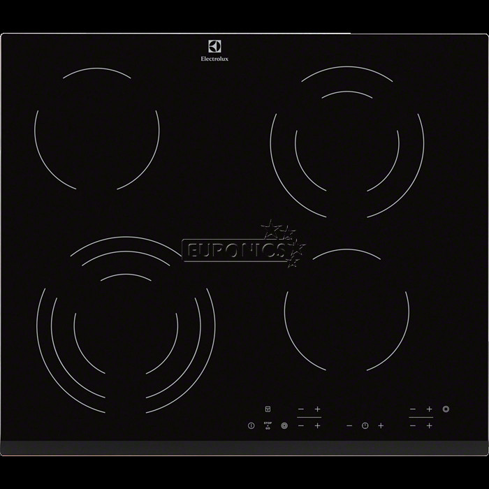 Electrolux, platums 59 cm, melna - Iebūvējama keramiskā plīts virsma
