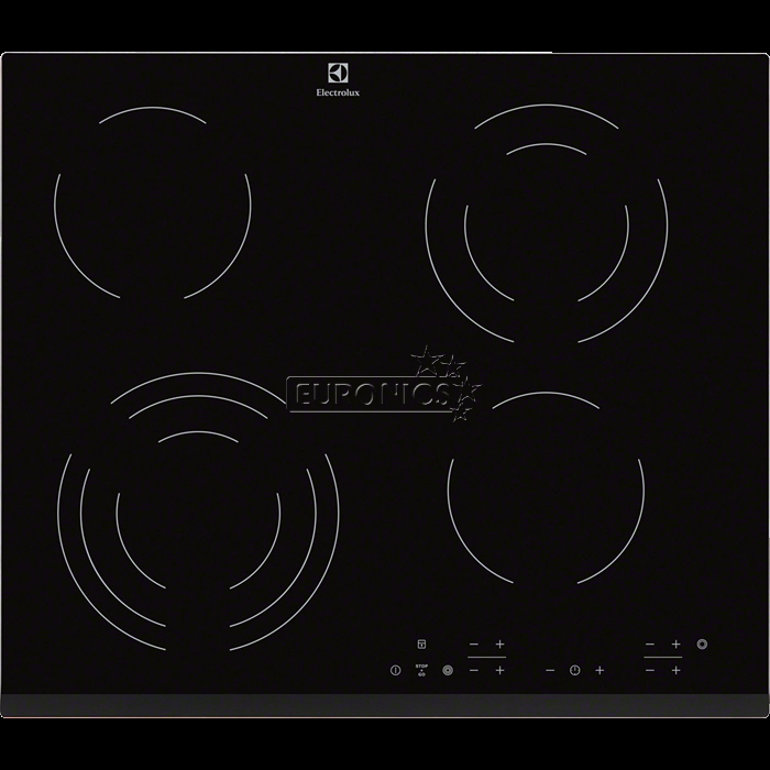 Electrolux, platums 59 cm, melna - Iebūvējama keramiskā plīts virsma