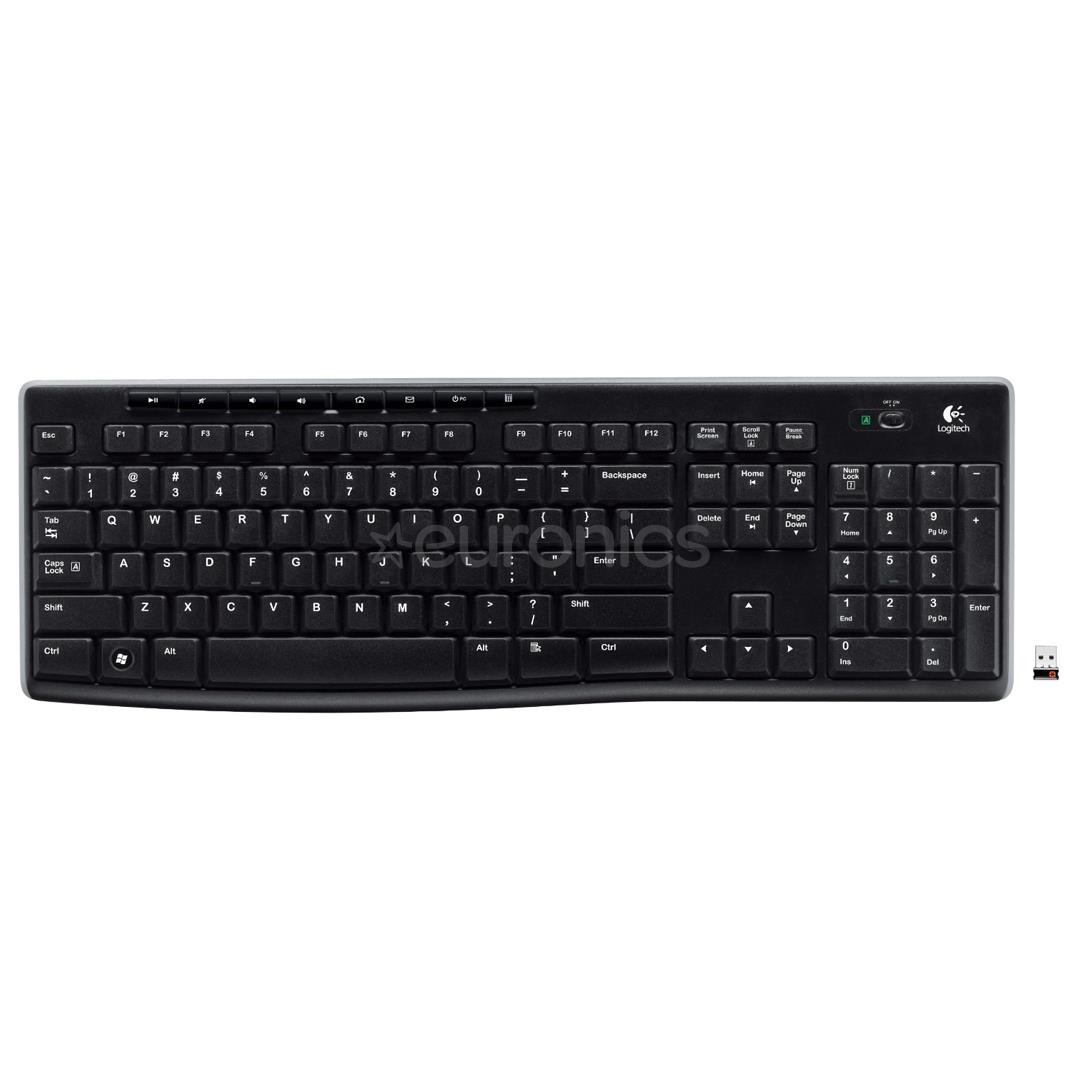 Logitech K270, RUS, melna - Bezvadu klaviatūra