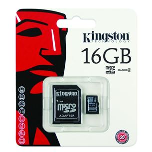 MicroSDHC memory card, Kingston / 16GB
