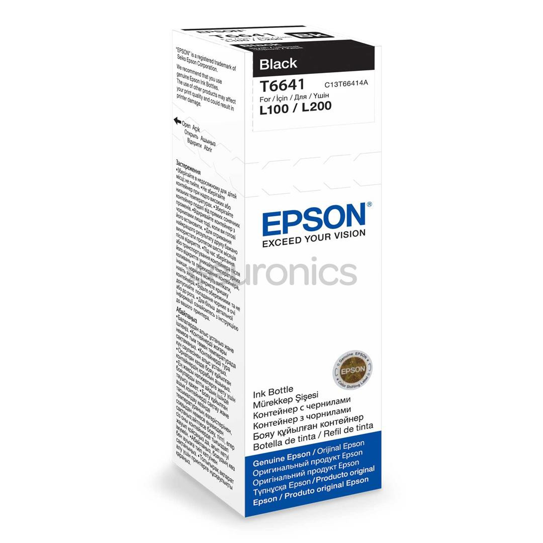 Epson T6641, черный - Контейнер с чернилами
