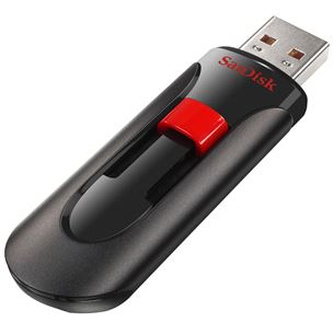 SanDisk Cruzer Glide, 32 GB, melna/sarkana - USB zibatmiņa SDCZ60-032G-B35