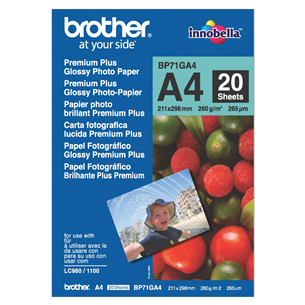 Fotopapīrs Premium Plus, Brother / A4, 260g/m2, 20 lpp