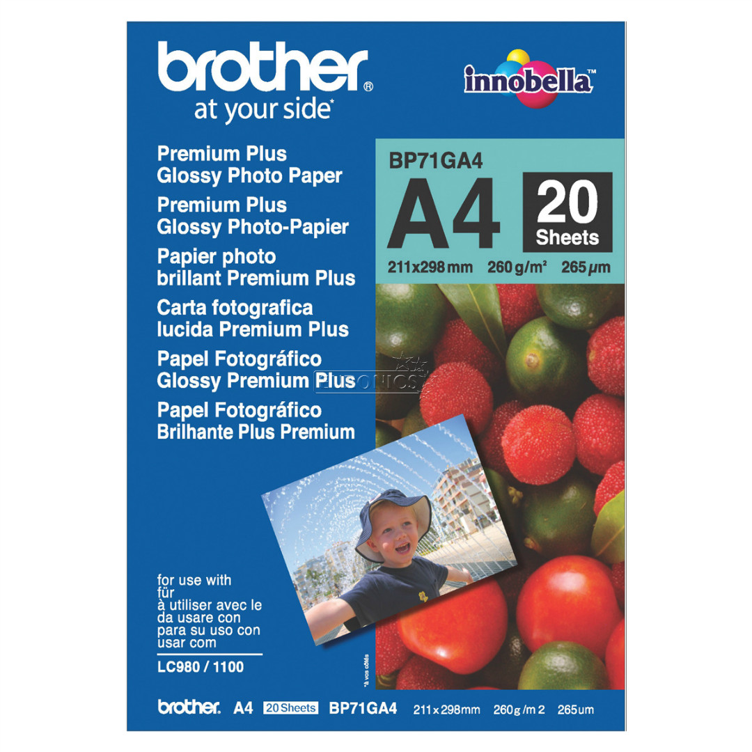 Fotopapīrs Premium Plus, Brother / A4, 260g/m2, 20 lpp
