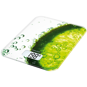 Beurer KS19, līdz 5 kg, balta/zaļa - Digitālie virtuves svari 704.06