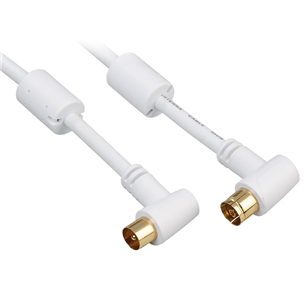 Apzeltīts 90° antenas vads, Hama / 3m 00122419