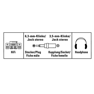 Audio adapter 2x RCA to 3,5 mm Hama