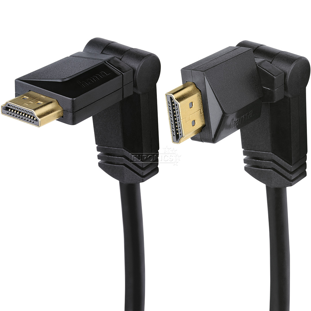 Apzeltīts rotējošs vads HDMI 1.4, Hama / 1,5m