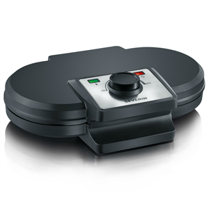 Severin Double, 1200 W, black/grey - Waffle maker WA2106