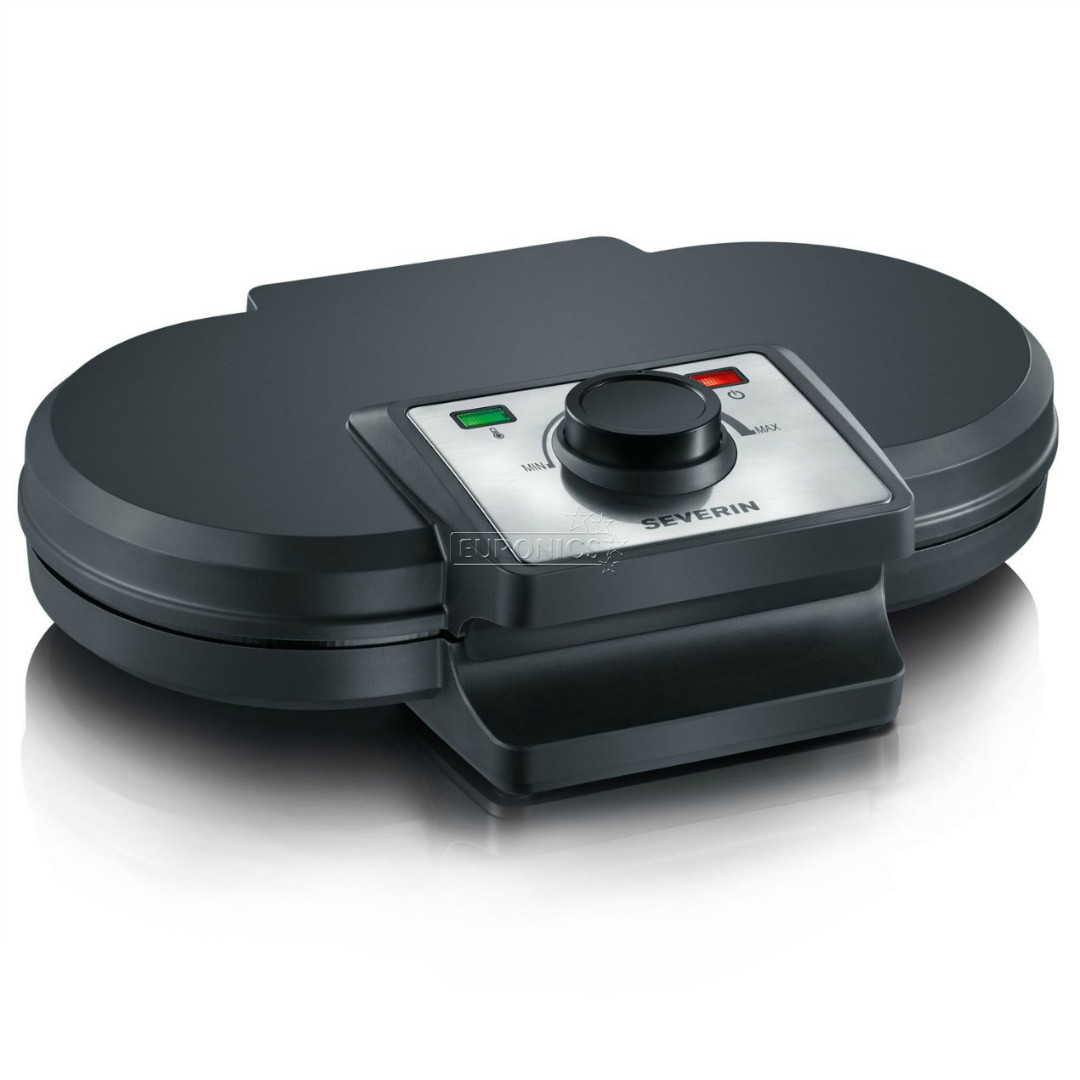 Severin Double, 1200 W, melna/pelēka - Vafeļu panna