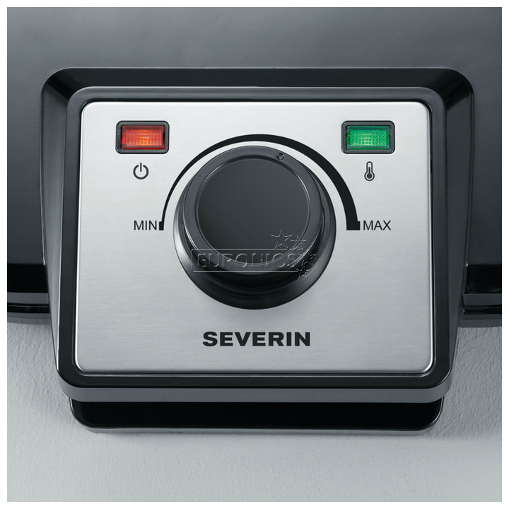 Severin Double, 1200 W, melna/pelēka - Vafeļu panna