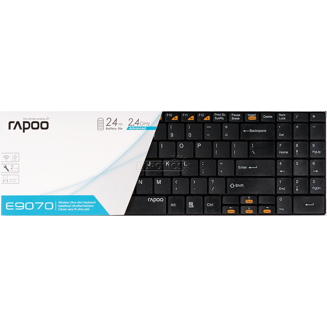 Wireless keyboard E9070, Rapoo / RUS, 6943518911786