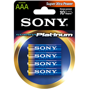 Baterijas Stamina Platinum AAA, Sony / 4 gab