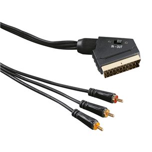 SCART-кабель --> 3x RCA (A/V) Hama (1,5 м) 00122163