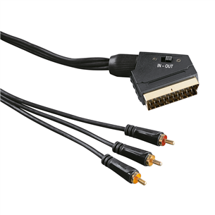 Vads SCART --> 3 x RCA (A / V), Hama / 1,5 m