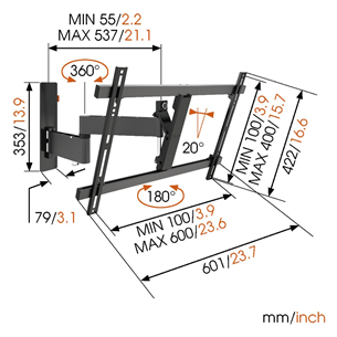 Vogel's W53080 (40-65") - TV wall mount