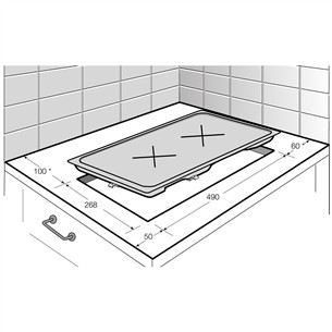 Beko, ширина 28,8 см, стальная рама, черный - Интегрируемая керамическая варочная панель