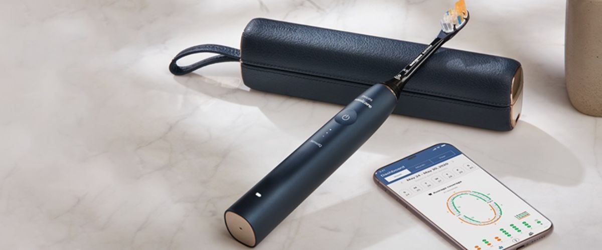 Philips Sonicare 9900 Prestige SenselQ elektriskā zobu birste un viedā lietotne telefonā